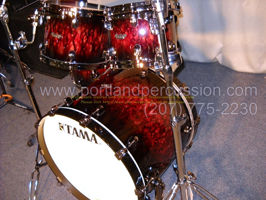 2011 Tama Starclassic Bubinga 4pc in Volcanic Red Burst  