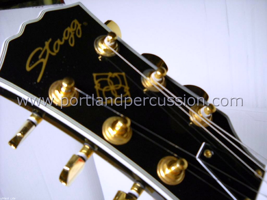 LEFTY Black Stagg LP CUSTOM [VIDEO DEMO] w/ HARD SHELL CASE  